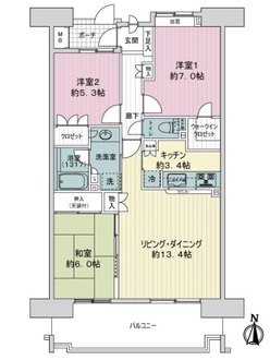 フェアロージュ津田沼ポルタ館の間取図