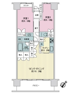 ガーデナヴィルマグノリア市川妙典の間取図