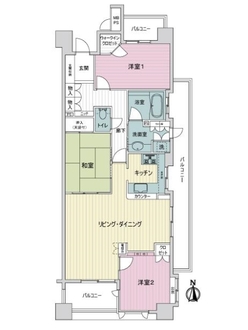 ライオンズガーデン橦木町の間取図