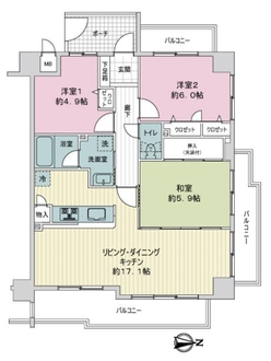 サーパス楽々園第２の間取図