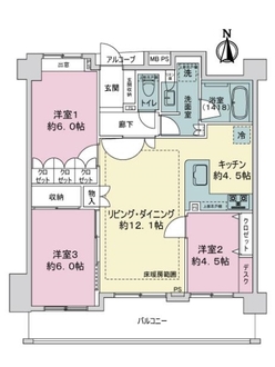 ライオンズ光が丘オーセンティックハウスの間取図
