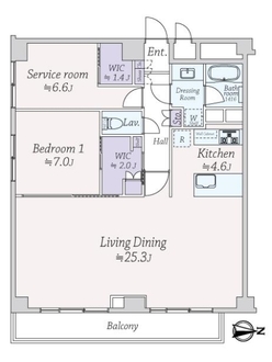 チュリス西麻布の間取図