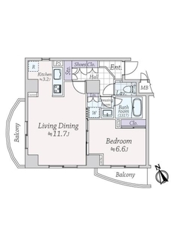 コンシェリア芝公園Ｄ’ｓの間取図