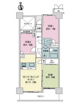 ステイツ野村向洋の間取図