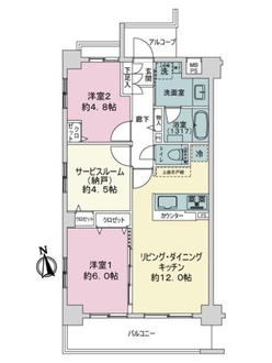 セイガステージ西東京柳沢の間取図