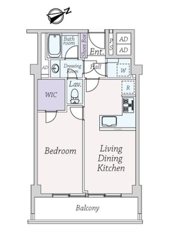 有栖川ナショナルコートの間取図
