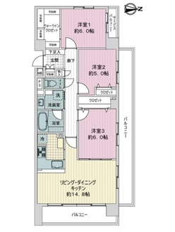 クレストフォルム東京アクアビューの間取図