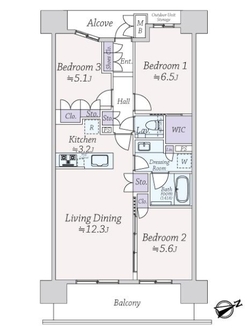 ジオ四谷荒木町の間取図