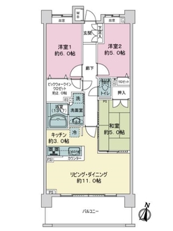 クレストシティアクアグランデの間取図