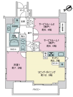 セボンエレージュの間取図