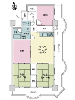 上前津中央マンションの間取図