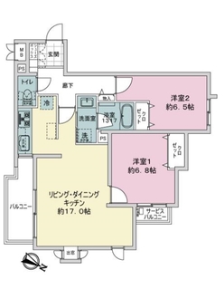 アルファステージ二子多摩川の間取図