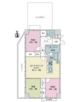 ライオンズマンション太秦第２の間取図