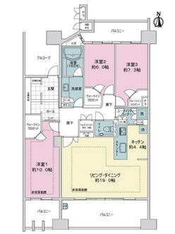 ライオンズ桜山レジデンスの間取図