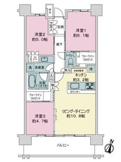 パークホームズ赤羽の間取図