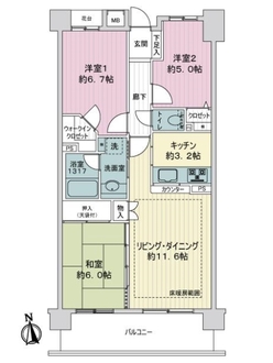 パークハイツ板橋志村の間取図