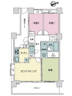 ライオンズガーデン武蔵関公園壱番館の間取図