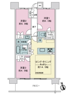 プレミスト相生通りリバーサイドの間取図