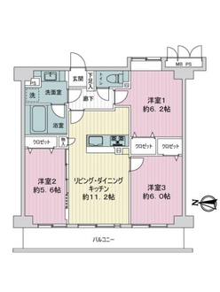 レクセルマンション板橋徳丸の間取図