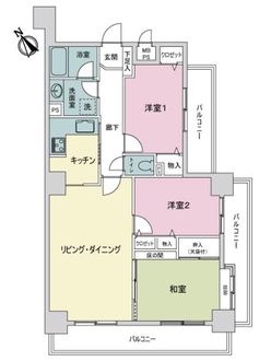 ライオンズマンション常盤平の間取図