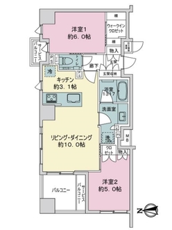 アネシア東京尾久２の間取図