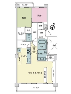 ライオンズヴィアーレ高針台２番館Ｃ棟の間取図