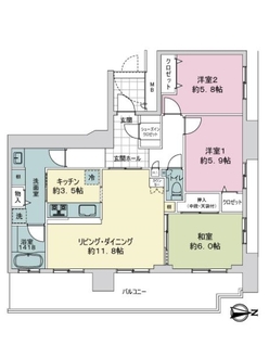 アイランドタワースカイクラブの間取図