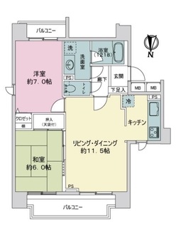 プライムスクエアー浦和常盤の間取図
