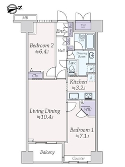 東新宿レジデンシャルタワーの間取図