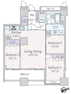 ＴＨＥ　ＣＥＮＴＥＲ　ＴＯＫＹＯの間取図