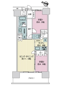 神戸三宮ブリーズレジデンスの間取図