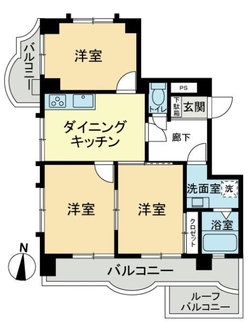 錦糸町グリーンハイツの間取図