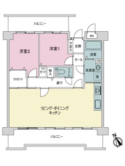 ライオンズマンション植田ヒルズイーストタワーの間取図