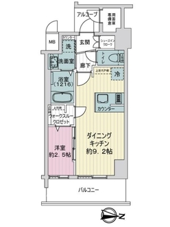 エステムコート名古屋新栄２アリーナの間取図