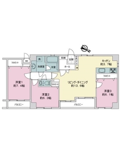 クレアセンターマークの間取図