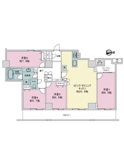 ライオンズタワー大島の間取図