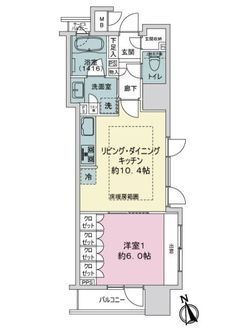 グランスイート阿倍野駅前ローレルコートの間取図