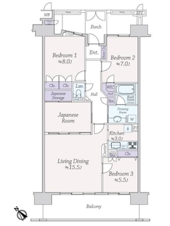 グランシティレイディアントタワーの間取図