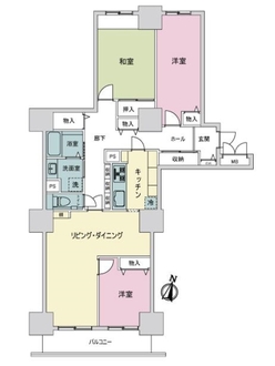 アルーサ北与野ノースピア上落合２号棟の間取図