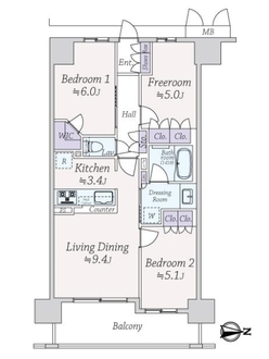 ザ・大阪レジデンス備後町の間取図