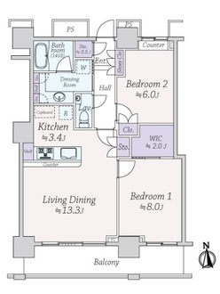 ベイクレストタワーの間取図