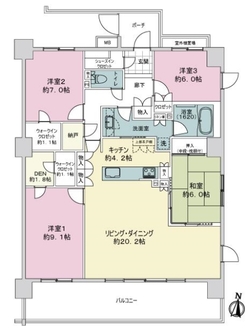 テゾーロ船橋ブライトレジデンスの間取図