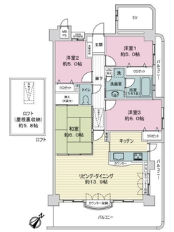 ライオンズマンション保呂公園第２の間取図