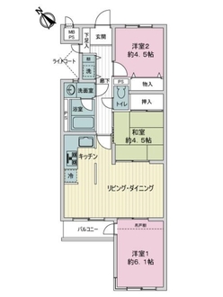 ライオンズマンション市川行徳の間取図