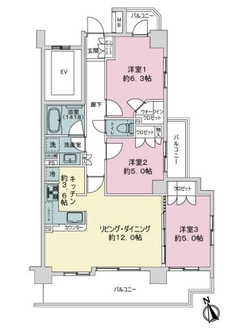 センチュリー西船橋ヒルズテラスの間取図