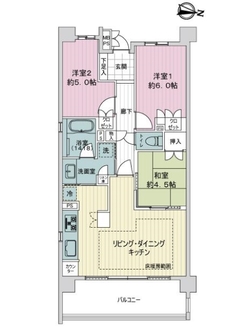 ライオンズ伏見桃山指月城の間取図