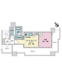 ライオンズ鶯谷マークスフォートの間取図