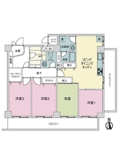コスモ新小岩サウスコートの間取図