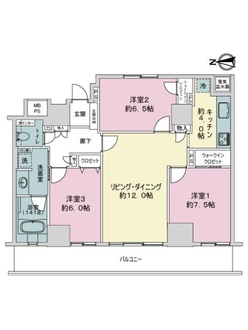 ライオンズタワー大島の間取図