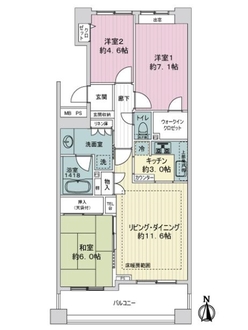 ライオンズガーデン妙蓮寺ヒルズの間取図